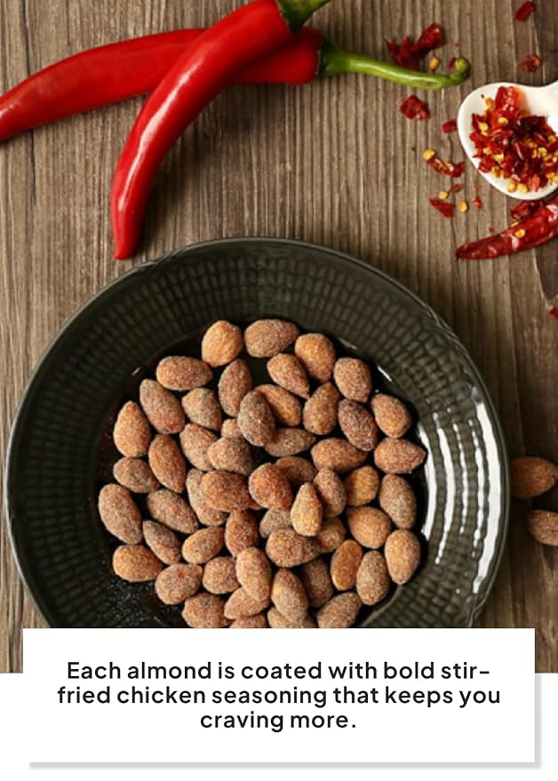 Korean Food Nuts Holic Hot & Spicy Almond, Korean Seasoned, Snack Mix, 8Pk | Hot and spicy Korean-style seasoned almond snack in convenient individual packs