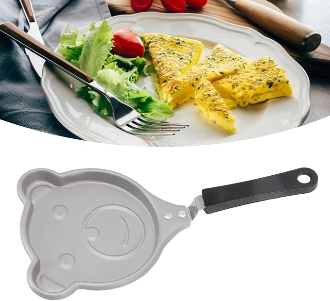 TOPINCN Mini Egg Pan, Nonstick Egg Frying Pan Omelet Pan Innovative Korean Breakfast Pot DIY Mini Breakfast Pan Small Egg Pancake (Bear)