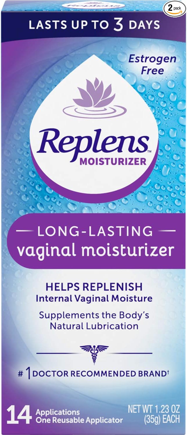 Replens Replens Long Lasting Vaginal Moisturizer, 14 Applications 1.23 oz (Pack of 2)