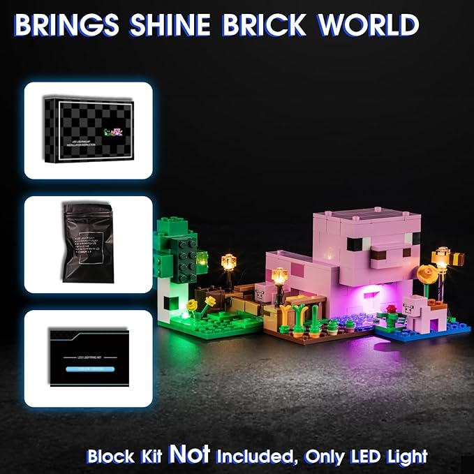 Vaodest Led Light for Lego 21268 The Baby Pig House Blocks Model,Design and Configuration Compatible with Model 21268(Led Light Only, Not Building Block Kit)