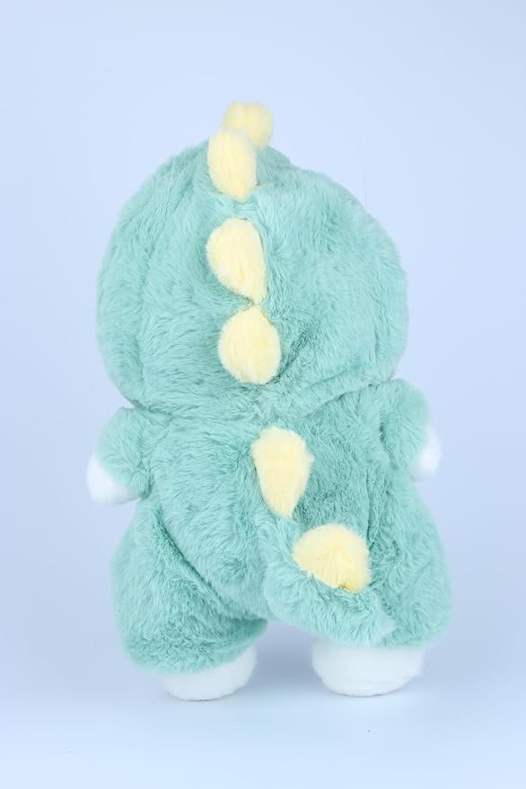 Teddy Bear Stuffed Animal, Teddy Bear Plush Toys with Removable Hoodie Movable Legs, 13'' Soft Cute Emotional Support Stuffed Plushies with Dinosaur Clothes Gifts for Girls Kids Birthday Christmas