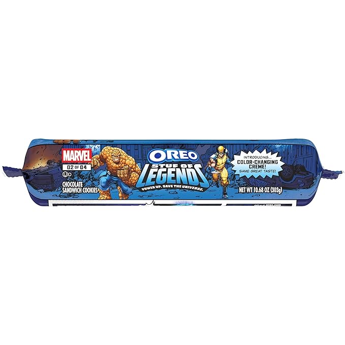 MARVEL OREO Stuf of Legends Chocolate Sandwich Cookies, Special Edition, 10.68 oz (Pack of 2)