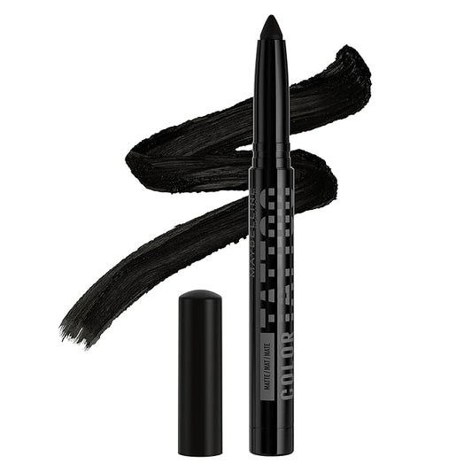 MAYBELLINE Color Tattoo Longwear Multi-Use Eye Shadow Stix, All-In-One Eye Makeup for Up to 24HR Wear, I am Rebellious (Matte Black), 1 Count