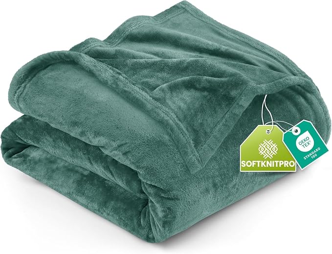 Utopia Bedding Ultra Soft Fleece Bed Blanket Full Size Celadon (90x84 Inch) | Microfiber Plush Warm Lightweight Breathable Cozy Blanket Anti-Static, All Season Use, Gift for Women and Men