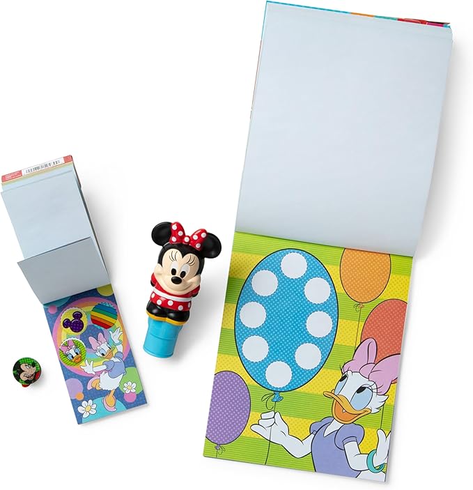 Melissa & Doug Sticker Wow!™ Disney Minnie Mouse Bundle: 24-Page Activity Book, Refillable Sticker Stamper, Mini Pad, 500 Stickers, Arts and Crafts for Kids Ages 3+