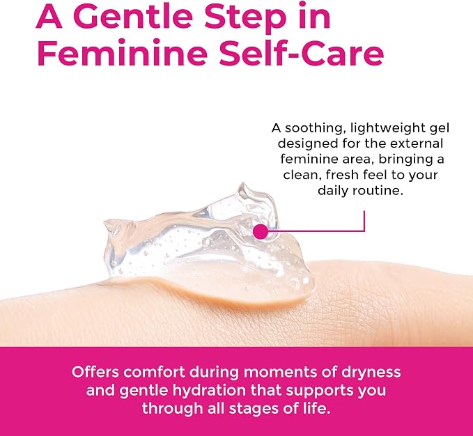 ZENZSUAL Feminine Moisturizing Gel, 1oz Travel Size – 100% Vegan, Paraben Free, Gentle Daily Care – pH Balanced Formula with Hyaluronic Acid – Intimate Dryness Relief and Hydrating Support for Women