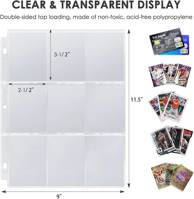 900 Pockets Dragon Card Binder with Sleeves, PU Leather Trading Card Album with Zipper & 3-Ring, Compatible with MTG, TCG, Game & Sports Cards – Gift for Boys, Girls, Collectors