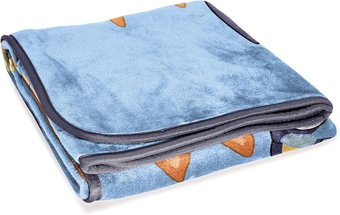 Jay Franco Plush Throw Blanket – 46" x 60" Inches Kids Hero Soft & Cozy Fleece Throw for Bedroom & Couch Décor, Official Licensed Product, Blue - Bluey