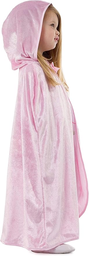 Little Adventures Traditional Pink Cloak Girls Costume - S/M (1-5 Yrs) - Machine Washable Child Pretend Play and Party Dress-up with No Glitter