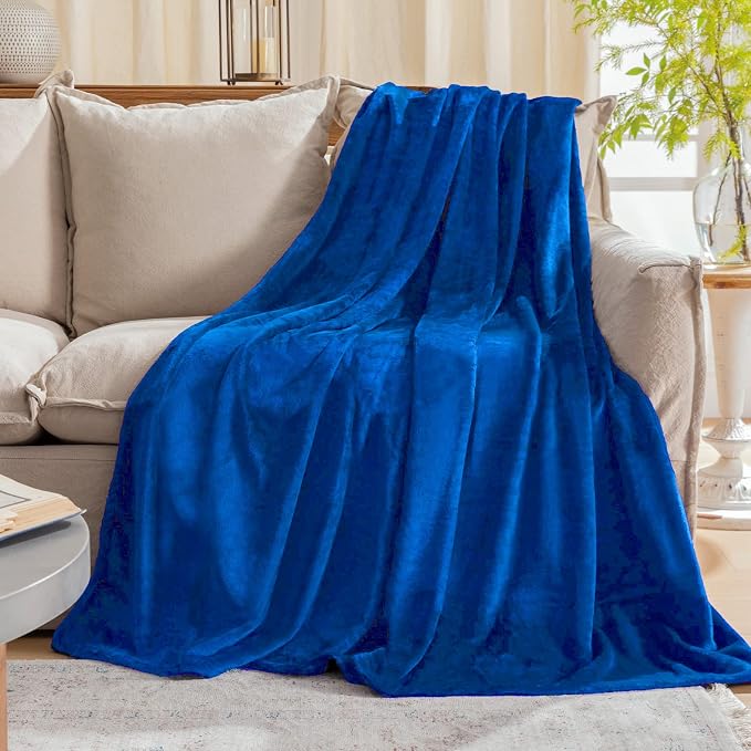 Royal blue Fleece Plush Throw Blanket 60"x80"for Couch Fuzzy Cozy Flannel | Super Soft Lightweight Microfiber Blanket for Sofa Bed bedroom Home Decor All Season,Birthday Gifts for Women Mom Adult