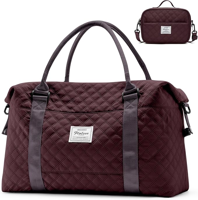 Travel Duffel Bag, Carry On Overnight Weekender Bags for Women | Travel Bag with Wet Pocket & Trolley Sleeve, For Spirit Airlines 18x14x8 Personal Item Bag