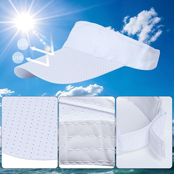 choyaxo 3pcs Sun Visor Hats UV Protection Beach Hats Golf Caps for Men Women Summer Beach Pool Sports Golf
