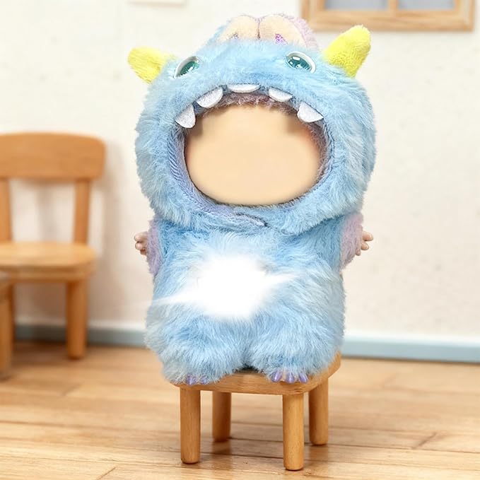 Clothes Fit for 19CM Doll, Fashion Doll Clothes Outfit Set Cute Theme Designer Toys Dress Accessories for Collector Fans Display (Light Blue Monster)