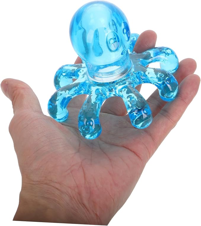 rosenice Octopus Head Massager Handheld Scalp Massager for Relaxation and Lymphatic Massage 4X3.9X3.1 Inch Compact Design