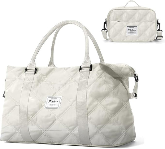 Travel Duffel Bag, Carry On Overnight Weekender Bags for Women | Travel Bag with Wet Pocket & Trolley Sleeve, For Spirit Airlines 18x14x8 Personal Item Bag