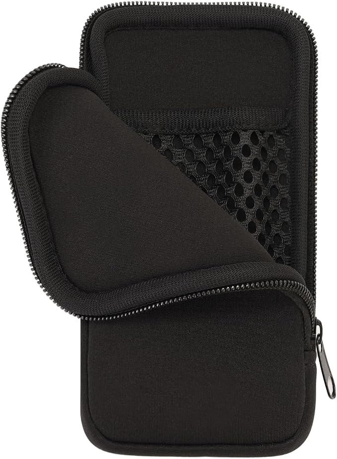Tampon Storage Bag, Neoprene Tampon Organizer Case with Zipper Small Pouch for Feminine Products Portable Period Bags for Women,Ladies (Black)