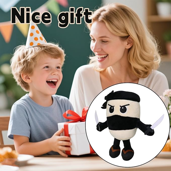Italian Brainrot Plush, 9.8inch Cappuccino Assassino,Cute Stuffed Figure Doll for Kids and Adults Inspired Plush Toy