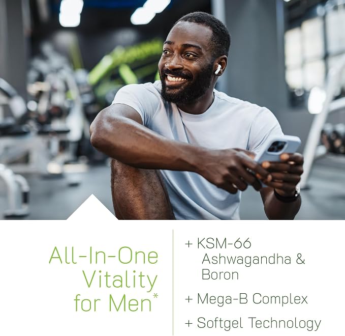 Irwin Naturals Daily-Multi Testosterone UP Booster for Men | Daily Multivitamin + Test Support* | KSM-66 Ashwagandha | Men's Wellness | 60 Liquid Soft-Gels