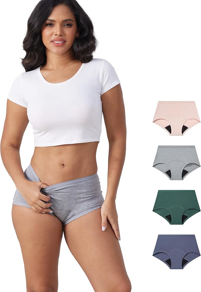 Goat Union Organic Cotton Boyleg Period Underwear for Women & Teens - Moderate Absorbency Period Panty