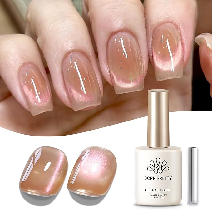 BORN PRETTY Cat Magnetic Eye Gel Nail Polish Crystal Light Vei Magnetic Gel Polish Nail Art Manicure DIY at Home 15ML