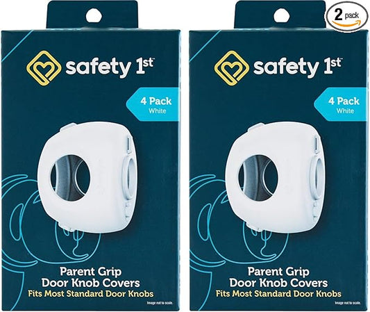 Safety 1st Parent Grip Door Knob Covers, White, One Size (HS3260600), Packaging May Vary (Pack of 8)