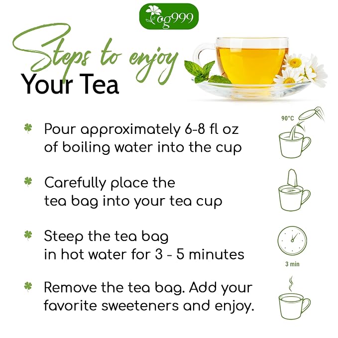 TOG999, Premium 100 Eucalyptus Leaf Tea Bags, 100% Natural & Pure Eucalyptus Leaves. Loose Leaf Eucalyptus Herbal Tea. Eucalyptus Leaf Tea. No Sugar, No Caffeine, No Gluten, Vegan.