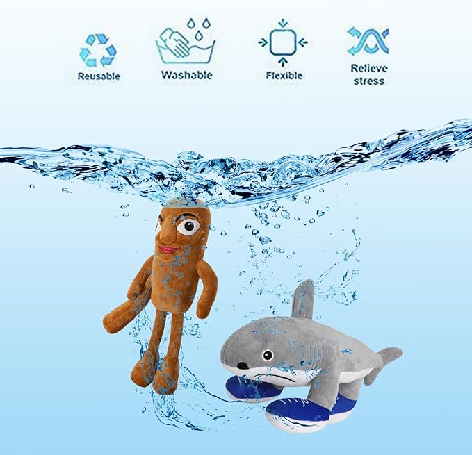 Italian Brainrot 2Pcs Tralalero Tralala and Tung Tung Tung Sahur Toy Gift, Cute Stuffed Figure Doll for Kids and Adults Inspired Plush Toy