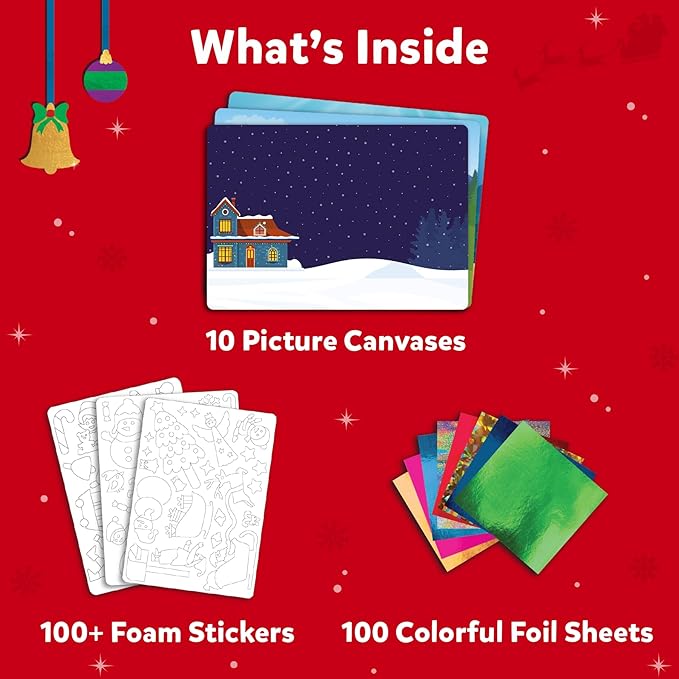 Skillmatics Foil Fun – Mess-Free Art & Craft Kit for Kids, DIY Creative Activity, Travel Game, Stocking Stuffer & Gift for Boys & Girls Ages 4, 5, 6, 7, 8, 9