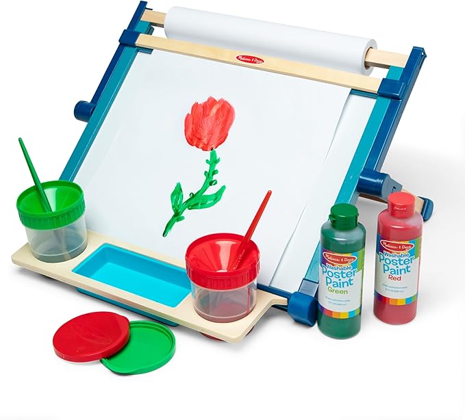 Melissa & Doug Deluxe Double-Sided Tabletop Easel, Arts & Crafts, 42 Pieces, 17.5” H x 20.75” W x 2.75” L, Great Gift for Girls and Boys 3, 4, 5 Year Olds and Up