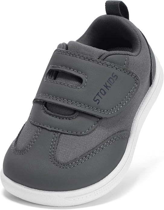 Wide Toe Box Toddler Shoes Zero Drop Boys Girls Barefoot Shoe Non-Slip Little Kids Sneakers for First Walking