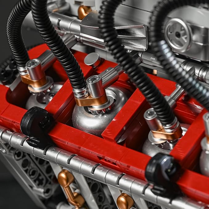 V8 Engine Building Block Set,Mini V8 Engine Kits That Runs,Collectible Set for Adults,Technic Sets Model Engine Gift for Adults,Home or Office Décor Sets for Boys 8-14(2347PCS)