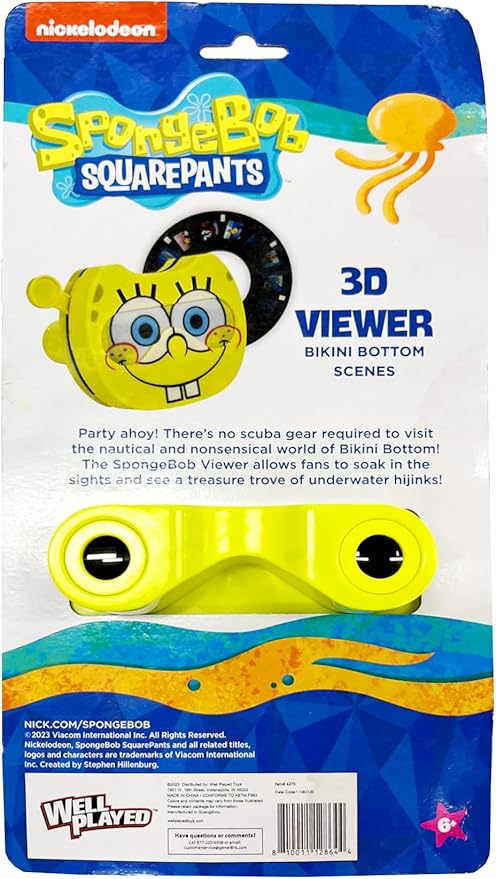 Spongebob Squarepants 3D Viewer – Interactive Toy for Kids Fun & Entertaining Viewfinder for Spongebob Fans - Ages 6+ by Well Played