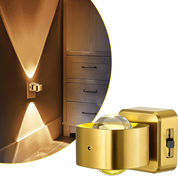 L LOHAS LED Night Light Projector, Night Lights Plug into Wall Light Sensor | Dusk to Dawn Sensor, Rotating Nightlight for Kids, Soft White Swivel Ambient Lighting for Bathroom, Gaming Room, Gifts,1 Pack