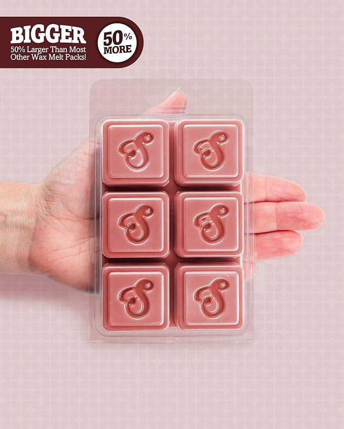 Shortie's Candle Company Cinnamon Bark Premium Wax Melts 4 Pack - 12 Oz., Strong & Long Lasting, Non-Toxic - Made with Essential & Natural Oils - Formula 117