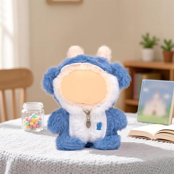 17cm Doll Clothes Outfit Set,Dolls Keychain Accessories Clothing Set ,Blue Shark Clothes,Handmade Faking Animal Style Outfit Jumpsuit(NO Doll)