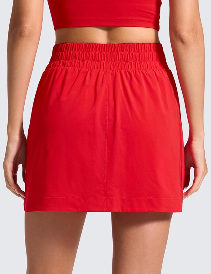 CRZ YOGA High Waisted Dolphin Golf Skirt | Built-in Shorts with Pockets, Quick-dry, Tennis, A Line, Mini, Skort for Women