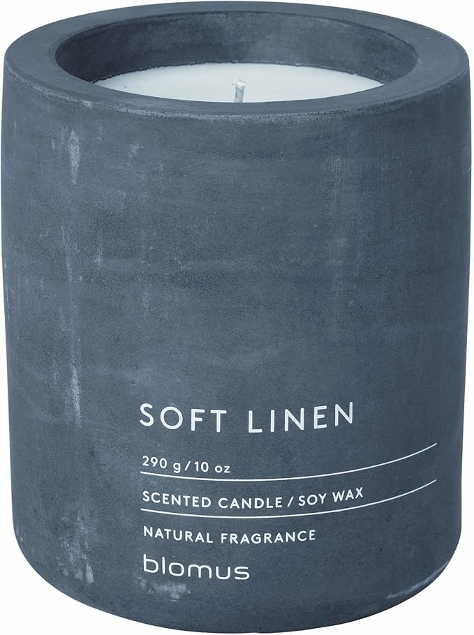 Blomus Fraga Scented Candle Magnet L Soy Wax Candle in Concrete Look,Medium