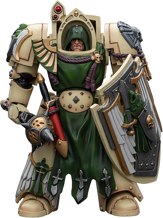 JOYTOY Warhammer 40K 1/18 Action Figures - Dark Angels Deathwing Knight with Mace of Absolution 1 Perfect for Collectors & Decor - Ideal Gift for Birthdays - Christmas - Character Figure - JT9206
