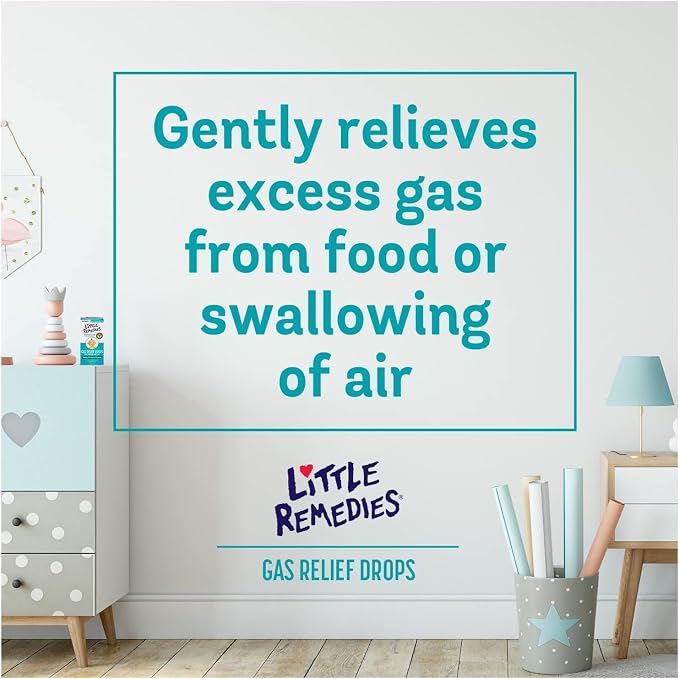 Little Remedies Newborn Gas Relief Drops, Relieves Discomfort from Gas, Baby Medicine with No Artificial Flavors or Dyes, Natural Berry Flavor, 1 Fl Oz (Pack of 3)