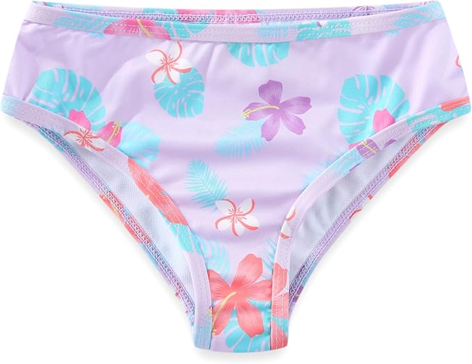 Paw Patrol Nickelodeon Skye Girls UPF 50+ Rash Guard Shirt and Bikini Bottom Two Piece Swimsuit Set for Toddler and Big Kids