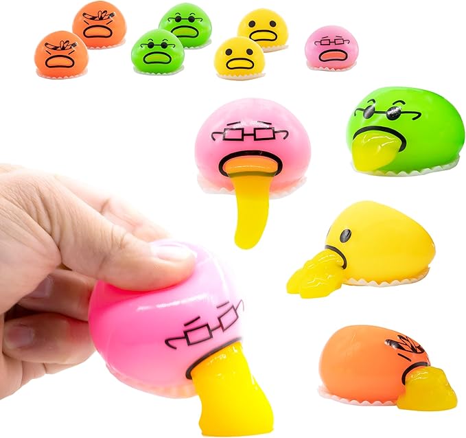 Windy City Novelties - 12 Pack - The Original Mr. Vomit Puking Egg Slime Stress Balls