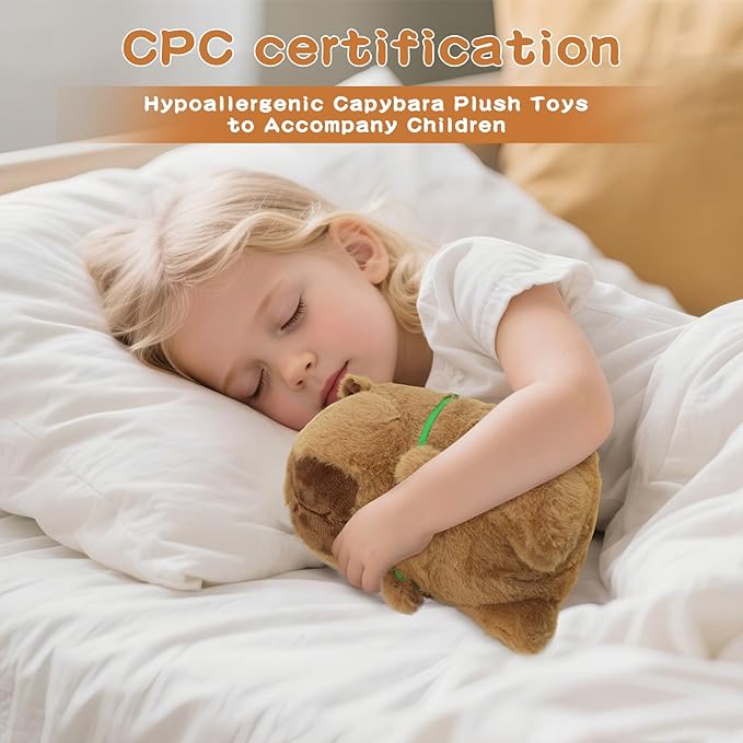 9 Inch Cute Capybara Stuffed Animal with Turtle Backpack - Companion to Relieve Emotions - Skin-Friendly Material - Soft Kawaii Plush Pillow for Birthday Gift for Kids Boys Girls