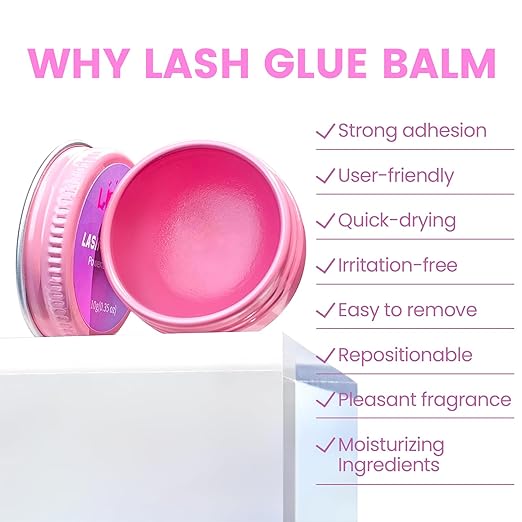 Libeauty 3 Pcs Value Pack, Lash Lift Glue Balm & Korean Flat Shields Kit with Lash Lift Ribbon, Salon and DIY Use, 1mm Ultra Thin Soften Pads, Strong Adhesive Balm, Adhesion-Secured Ribbon
