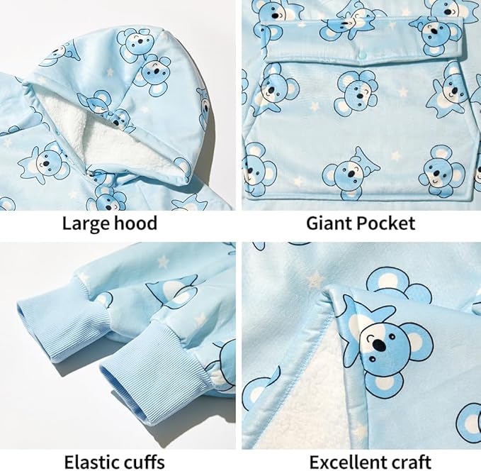 Krifey Wearable Blanket, Oversized Sherpa Blanket as Birthday Gifts for Mom Women Girlfriend Men