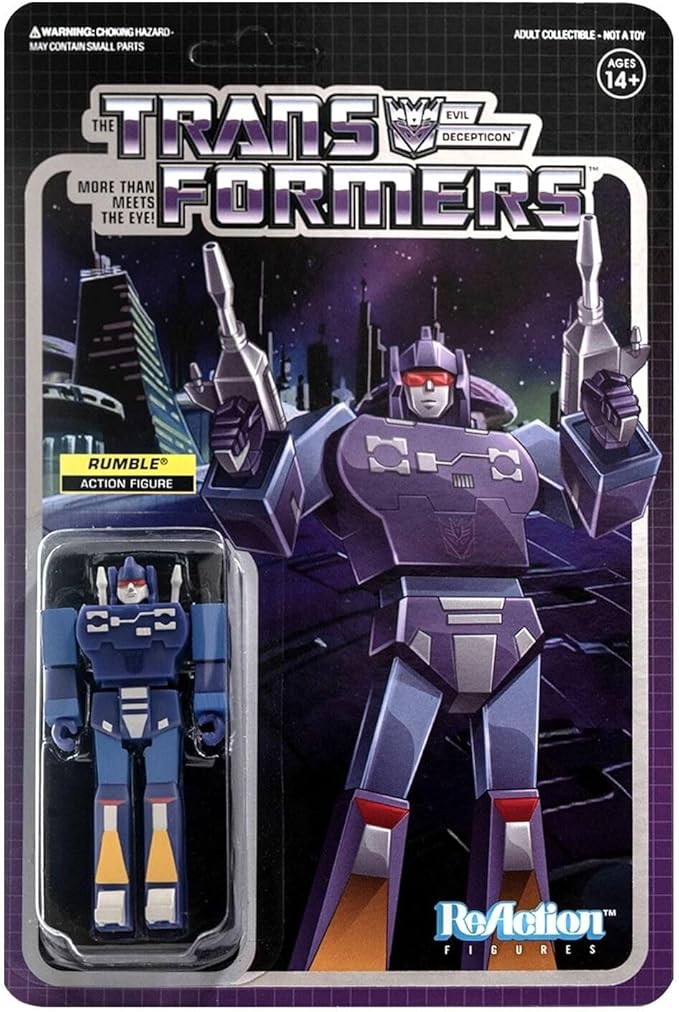 Super7 Transformers Rumble - 3.75" Transformers Action Figure with Accessories Classic Cartoon Collectibles and Retro Toys