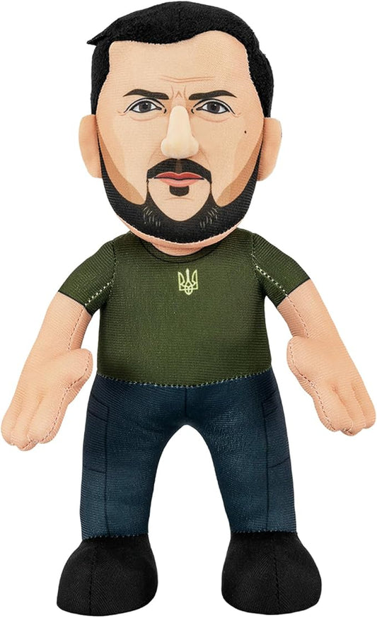 Bleacher Creatures President Volodymyr Zelenskyy 10" Plush Figure - A Historical Figure for Play or Display