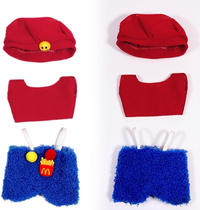 AICase for 17cm Doll Clothes/Outfit,Clothing Set for 17cm Doll,3 Piece Set Hat Clothing,Boys and Girls Stylish Adorable Clothes Accessories_10