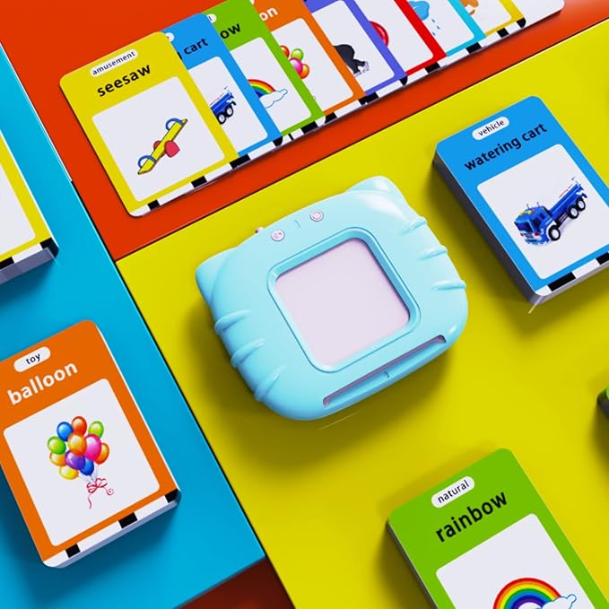 Lapare Audible Learning Toy with Music for Toddler Age 1 2 3 4 5, 520 Sight Words Talking Flash Cards Toy for Girls to Learn Alphabet Number Color Shapes and More