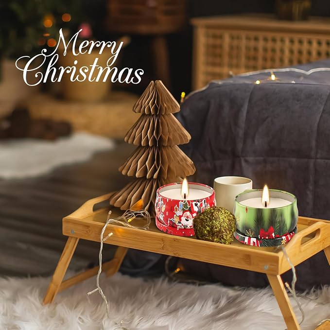 24 Packs Christmas Scented Candles Gift- Aromatherapy Candle-2.5oz Soy Wax-Long Lasting Burn time, Advent,Christmas Thanksgiving Gifts, Home Decor.