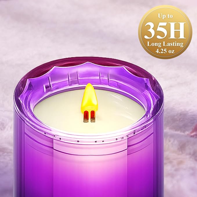 Smart Scented Candles with Remote, Natural Soy Wax with up to 35H Burn Time, Ideal for Creating a Welcoming Home Perfect for Gifting(3 Pack Gift Set)